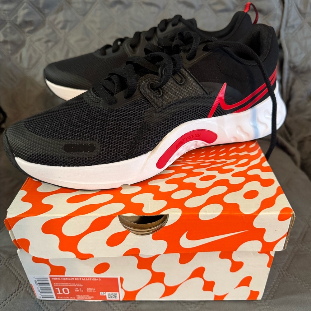 Nike Black and Pink Running Shoes